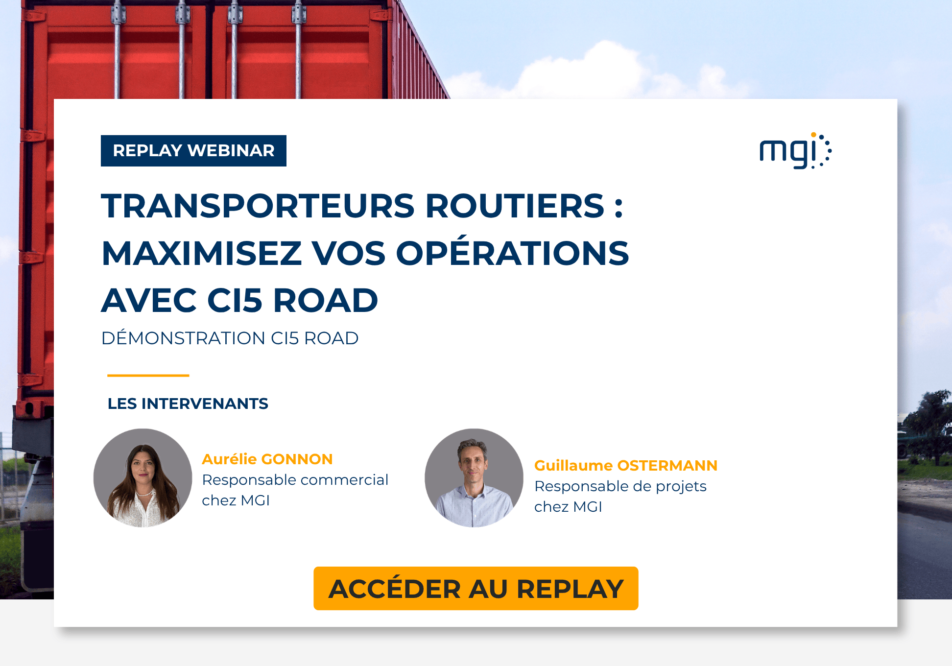 Replay Webinar – Transporteurs routiers : Maximisez vos opérations avec Ci5 Road